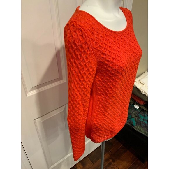 J. Crew Red Cable Knit Sweater, Size Small - Picture 3 of 5